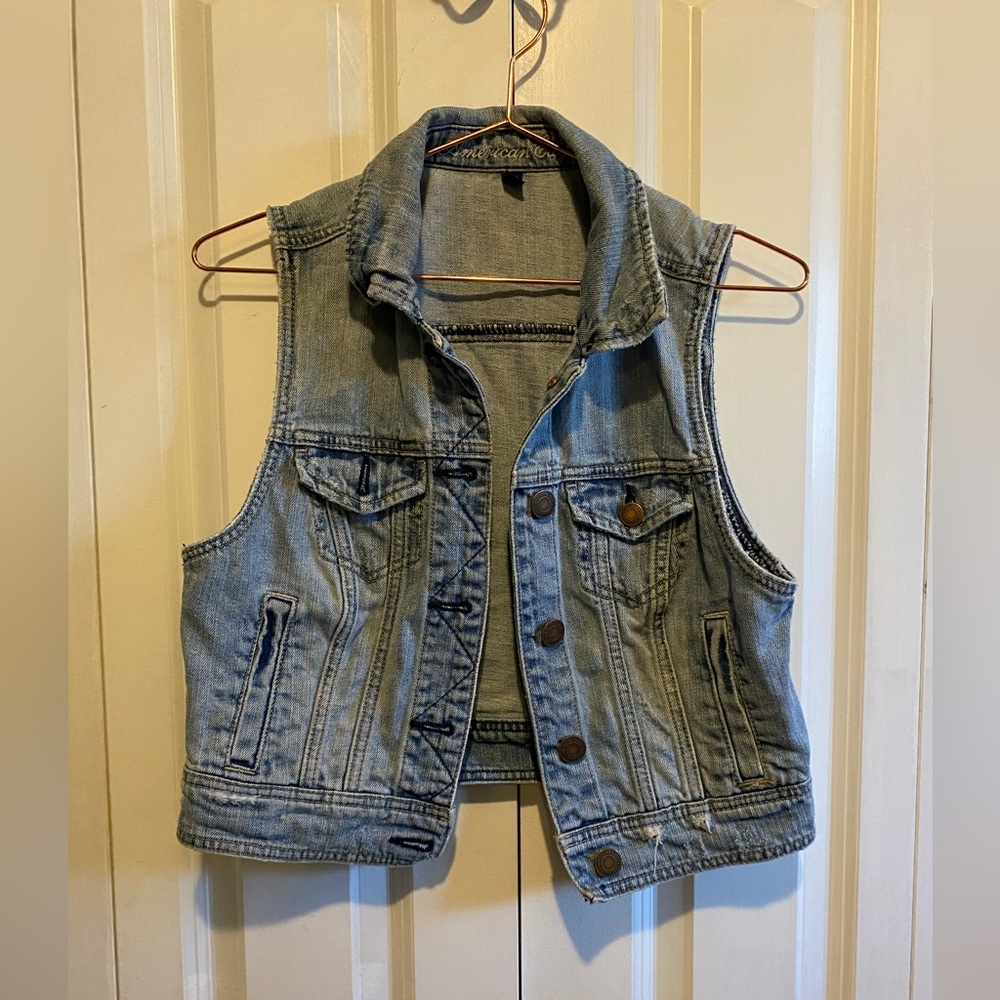 American Eagle Denim Vest
